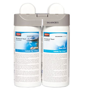 Odorizant dispenser Microburst Duet – Clean Sense/Cool Breeze 2×121 ml RUBBERMAID de la casapractica imagine noua